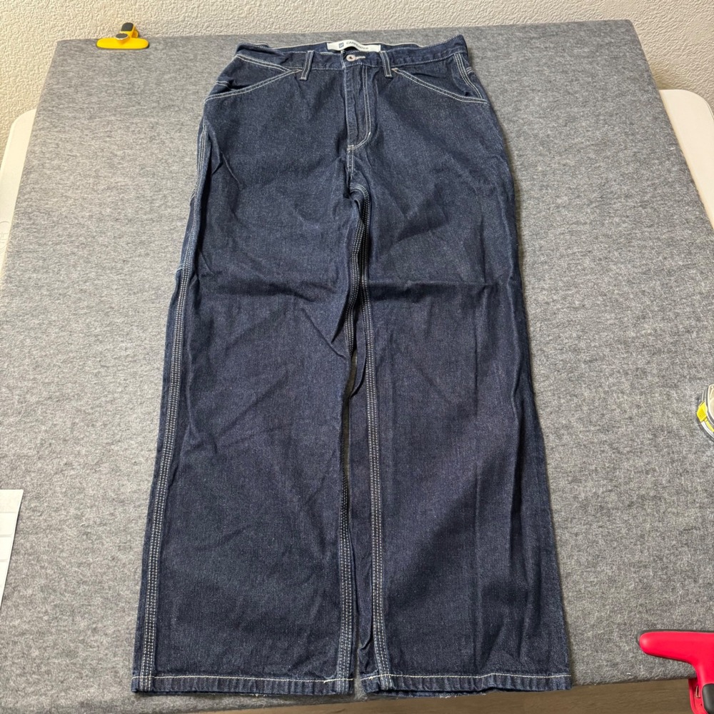 VTG 90s Gap Carpenter Jeans Mens 33x30 (32x29) Dark Wash Denim Workwear Pants